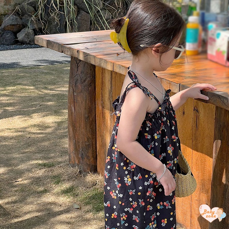 Quần Yếm In Hoa Dễ Thương Cho Bé Gái