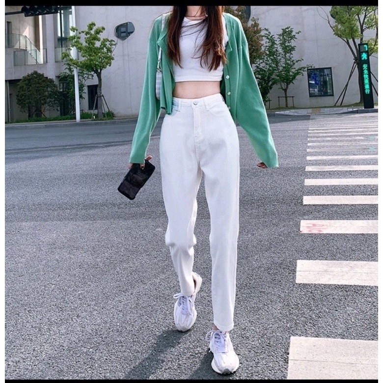 QUẦN JEANS NỮ DÁNG BAGGY FROM CƠ BẢN 4 MÀU