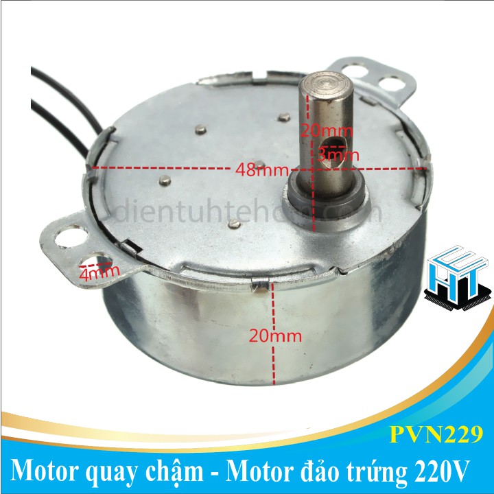 Motor quay chậm - Motor đảo trứng 220V