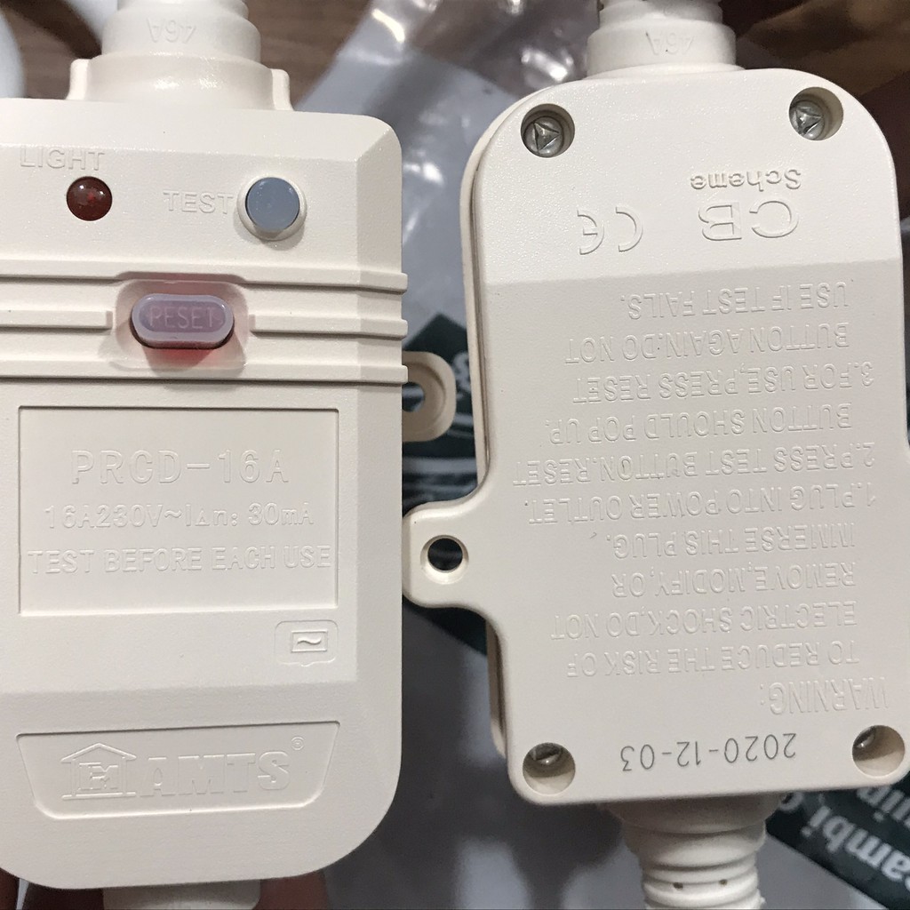 Dây chống giật bình nóng lạnh Chính hãng AMTS - có logo In nổi trên SP