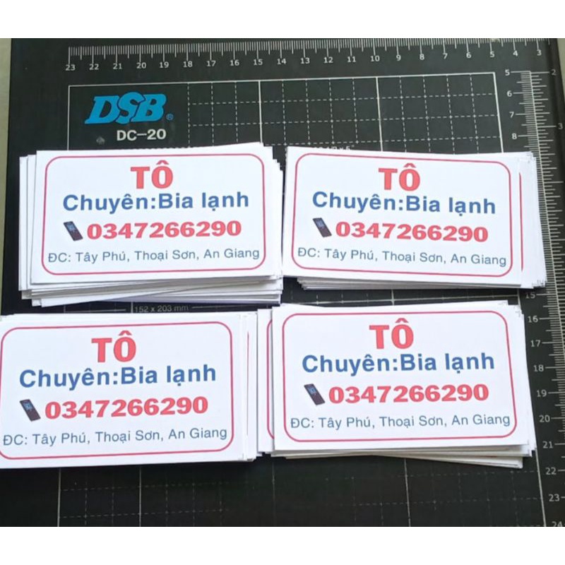 Combo 50 tem dán in theo yêu cầu có lớp keo dính