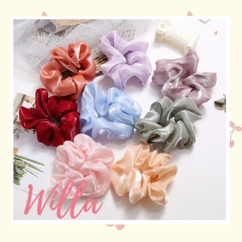 🌼 Srunchies cột tóc vải Dây cột tóc vải scrunchies - WILLA