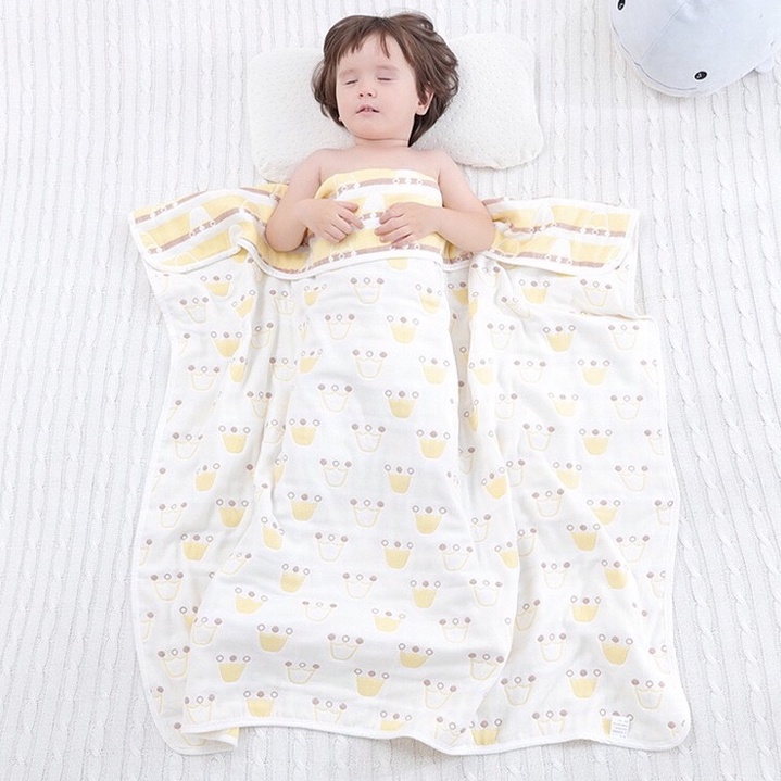 [𝐒𝐡𝐨𝐩 𝐌𝐞̣ 𝐁𝐨𝐛 𝟖𝟔] ]HỎA TỐC] Chăn cho bé 6 lớp 110x110cm Muslin 100% cotton mềm và nhẹ hoạ tiết 2 mặt HÀNG LOẠI 1