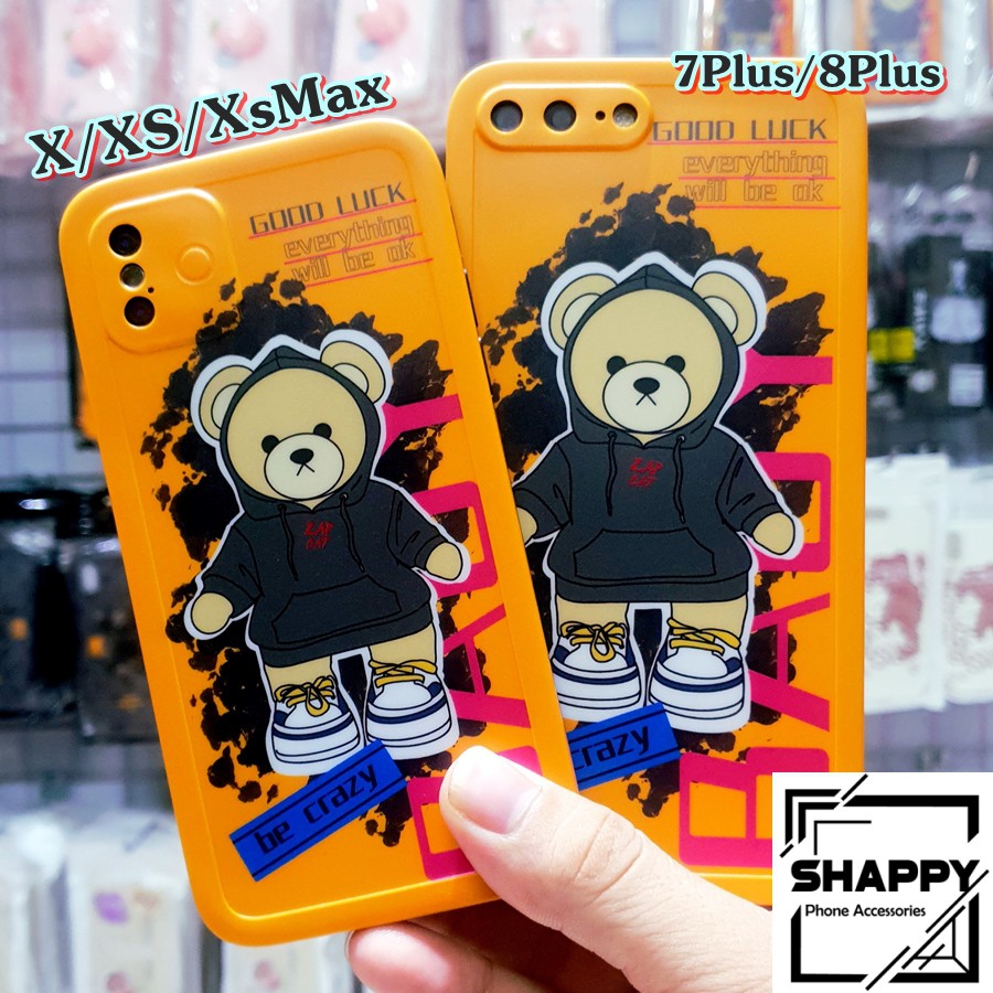 Ốp Lưng IPhone Gấu Ted Baby Dẻo Viền Vuông Các Dòng 7Plus/8Plus/X/XS/XsMax/11/11ProMax/12ProMax [Shappy Shop]