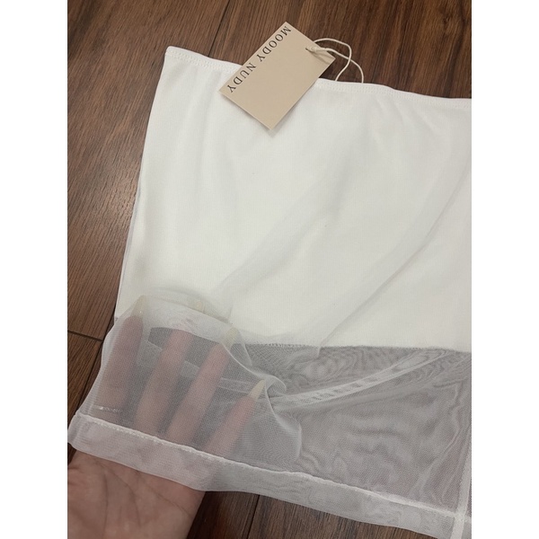 Áo ống 2 lớp phối lưới MOODY NUDY