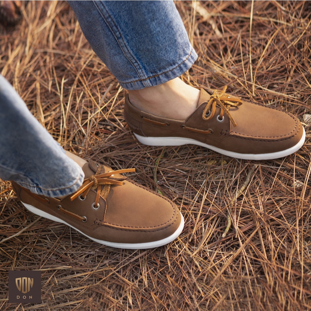 Giày Boat Shoes Nâu Đậm Thương Hiệu DON ITALIANO