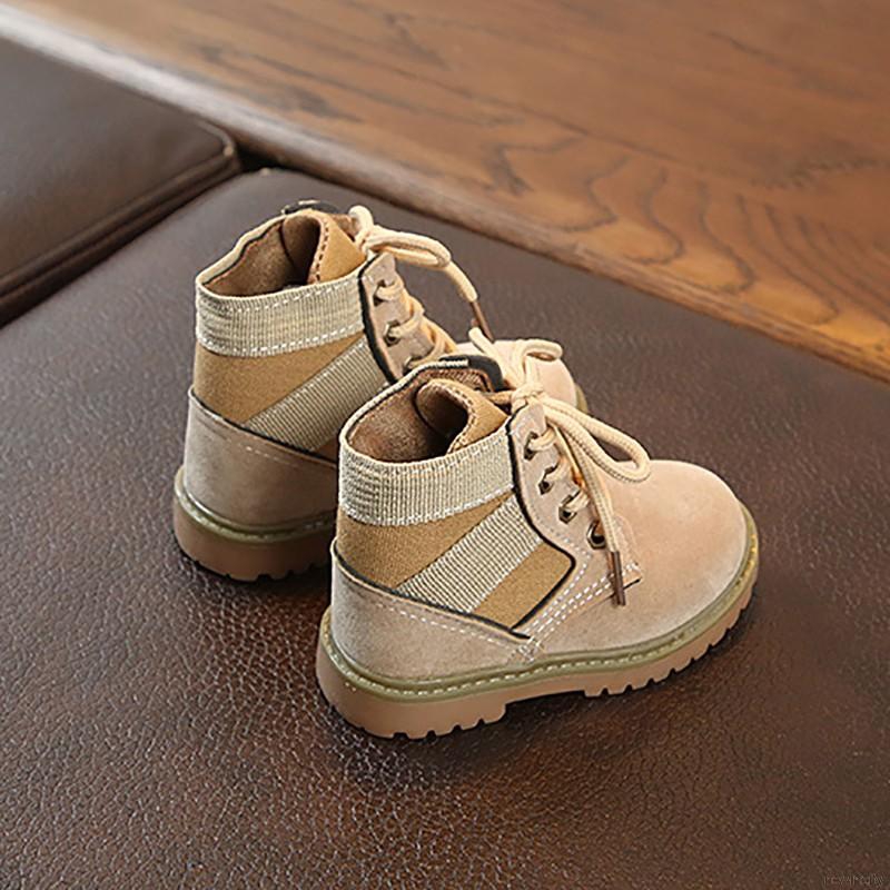 Giày bốt da phong cách Hàn Quốc cho bé