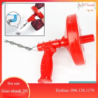 Thông tắc cống. thông cống nghẹt. dụng cụ thông cống dây dài 5m chuyên nghiệp dạng lò xò, dễ dàng sử dụng