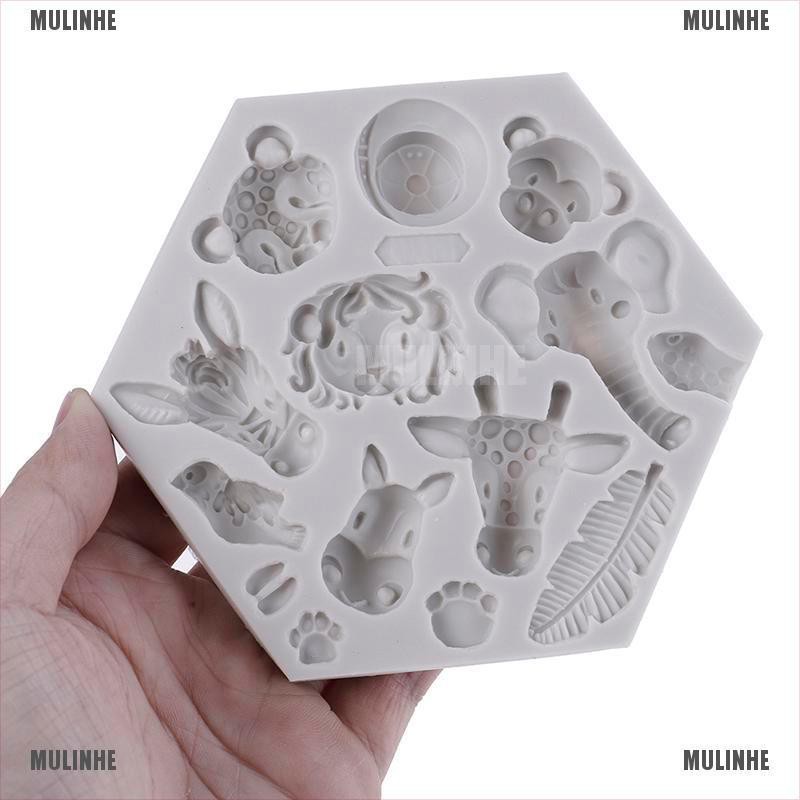 Khuôn silicone Làm Bánh Hình Động Vật Rừng Cây
