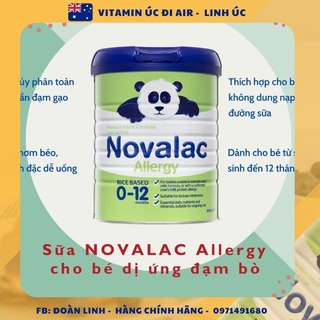 Sữa gạo Novalac Úc 800g, Hàng chuẩn úc đi air, Sữa gạo Novalac Allergy Úc 800g dành cho trẻ dị ứng đạm bò, Date xa