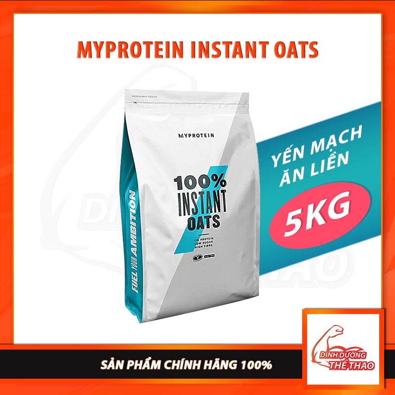 [GIÁ TỐT NHẨT] MYPROTEIN INSTANT OATS YẾN MẠCH ĂN LIỀN 5KG | Hỗ Trợ Ăn Uống, Giảm Cân