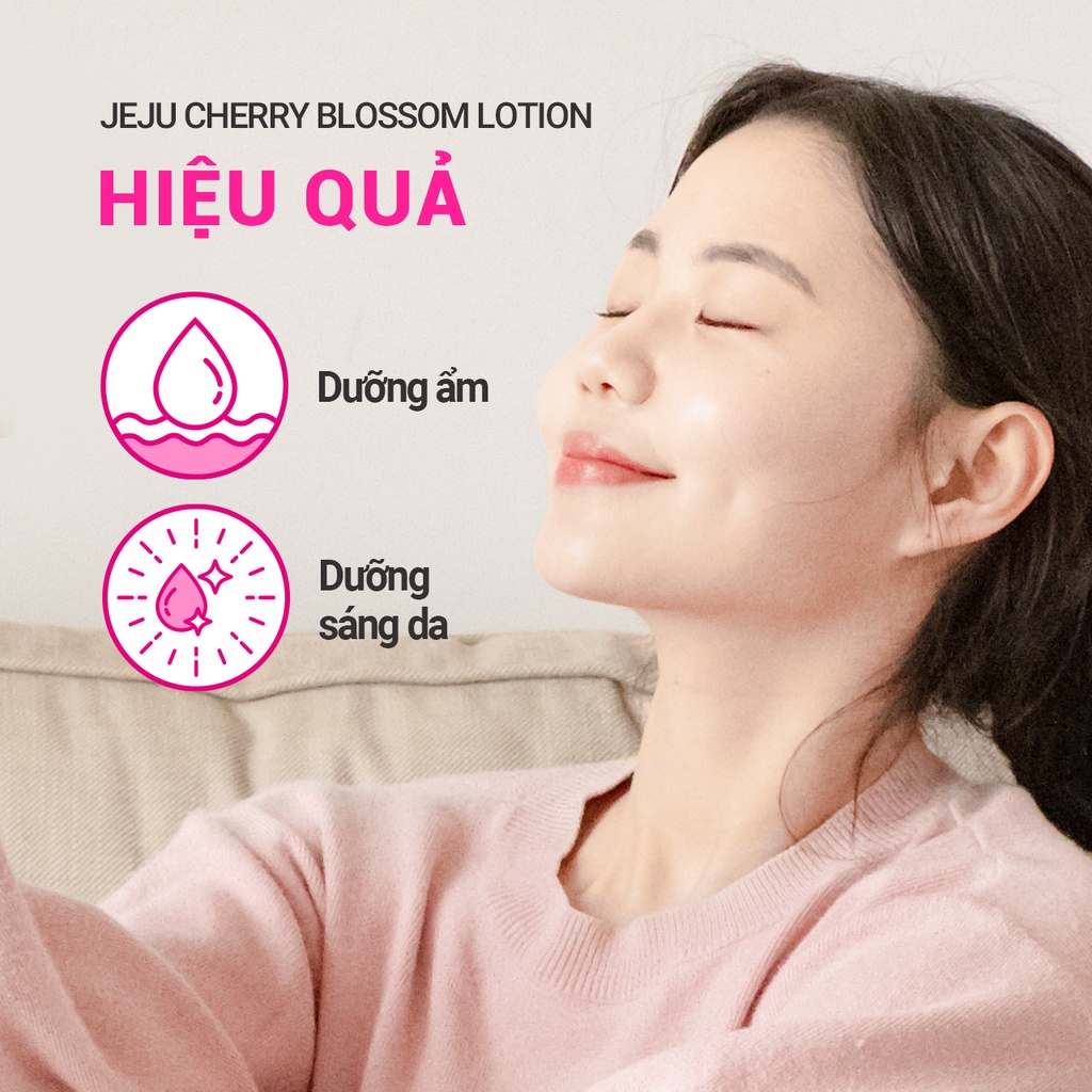 (Quà tặng) Bộ dưỡng ẩm sáng da hoa anh đào đảo Jeju innisfree Jeju Cherry Blossom Tone-up Cream Set