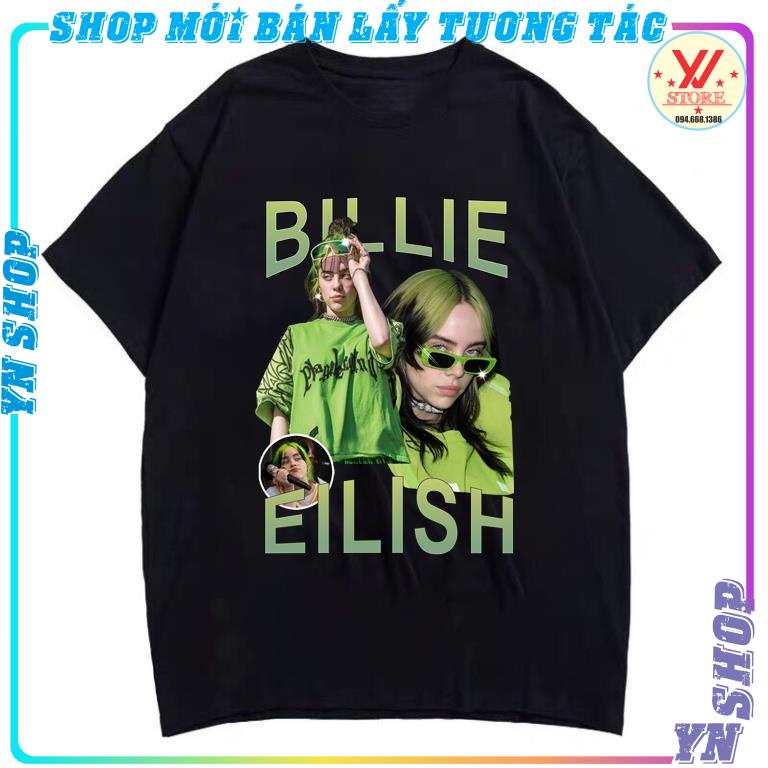 Áo thun nữ form rộng - Áo phông unisex nam nữ tay lỡ phong cách Billie Eillish