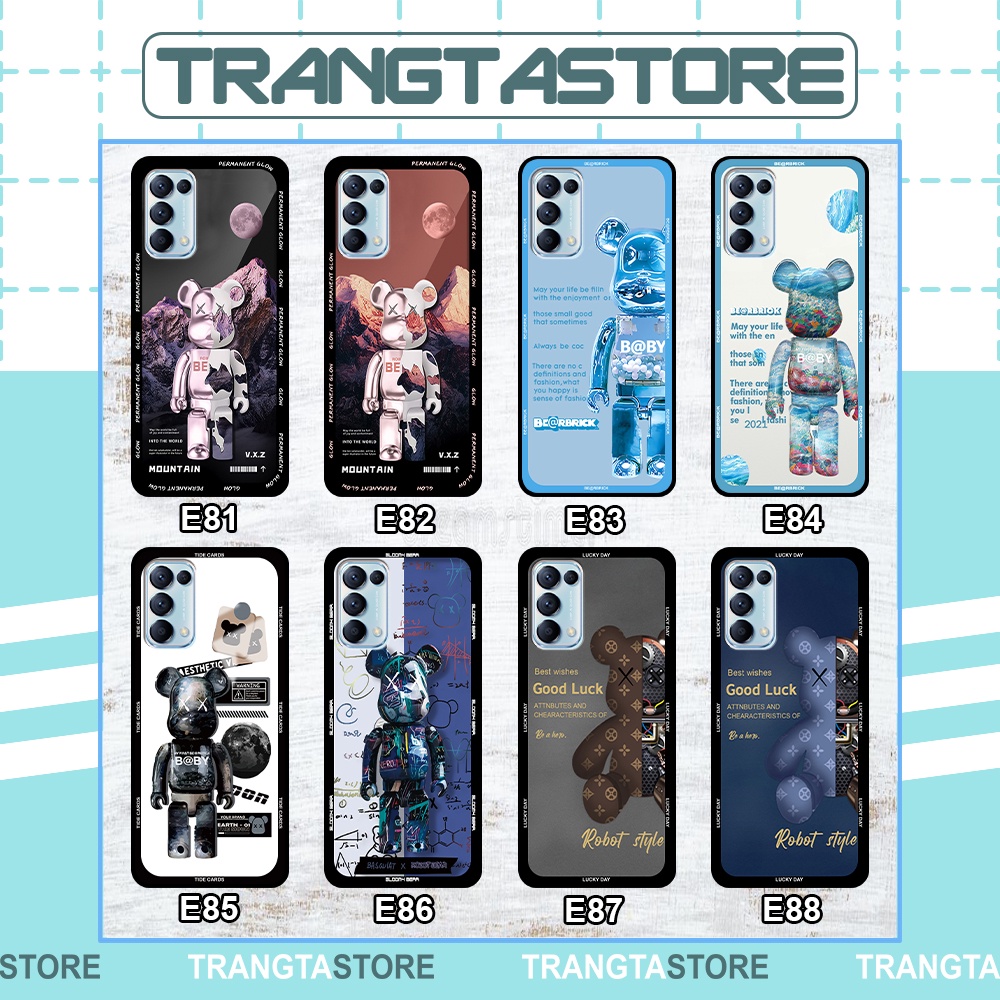Ốp Oppo Reno5 4G / Reno5 5G / Reno 5 in hình gấu Bearbrick,Mountain,xanh,đen,đỏ giá rẻ