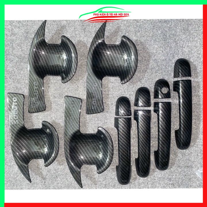 Ốp tay hõm Soluto 2019-2021 vân Carbon chống trầy bảo vệ cửa xe ô tô
