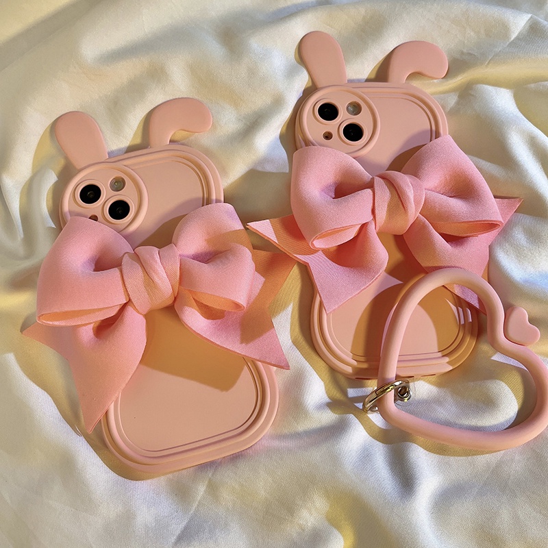 Ốp Điện Thoại Hình Tai Thỏ Dễ Thương Cho IPhone 14 14Pro 14ProMax 13 13Pro 13ProMax 12 12Pro 12ProMax 11 11Pro 11ProMax XSMax XR X XS