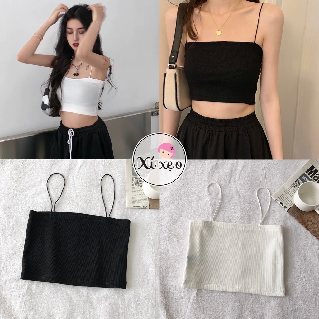 [Mã FAMARAL2 giảm 10K đơn 50K] Áo hai dây dáng ôm cotton cao cấp 2 dây nữ xixeoshop - V19