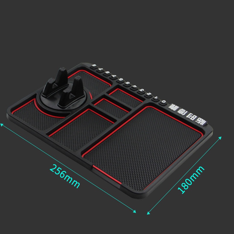 Thảm Dán Bảng Số Điện Thoại/Thẻ Đỗ Xe Hơi 4 Trong 1 Chống Trượt Đa Năng