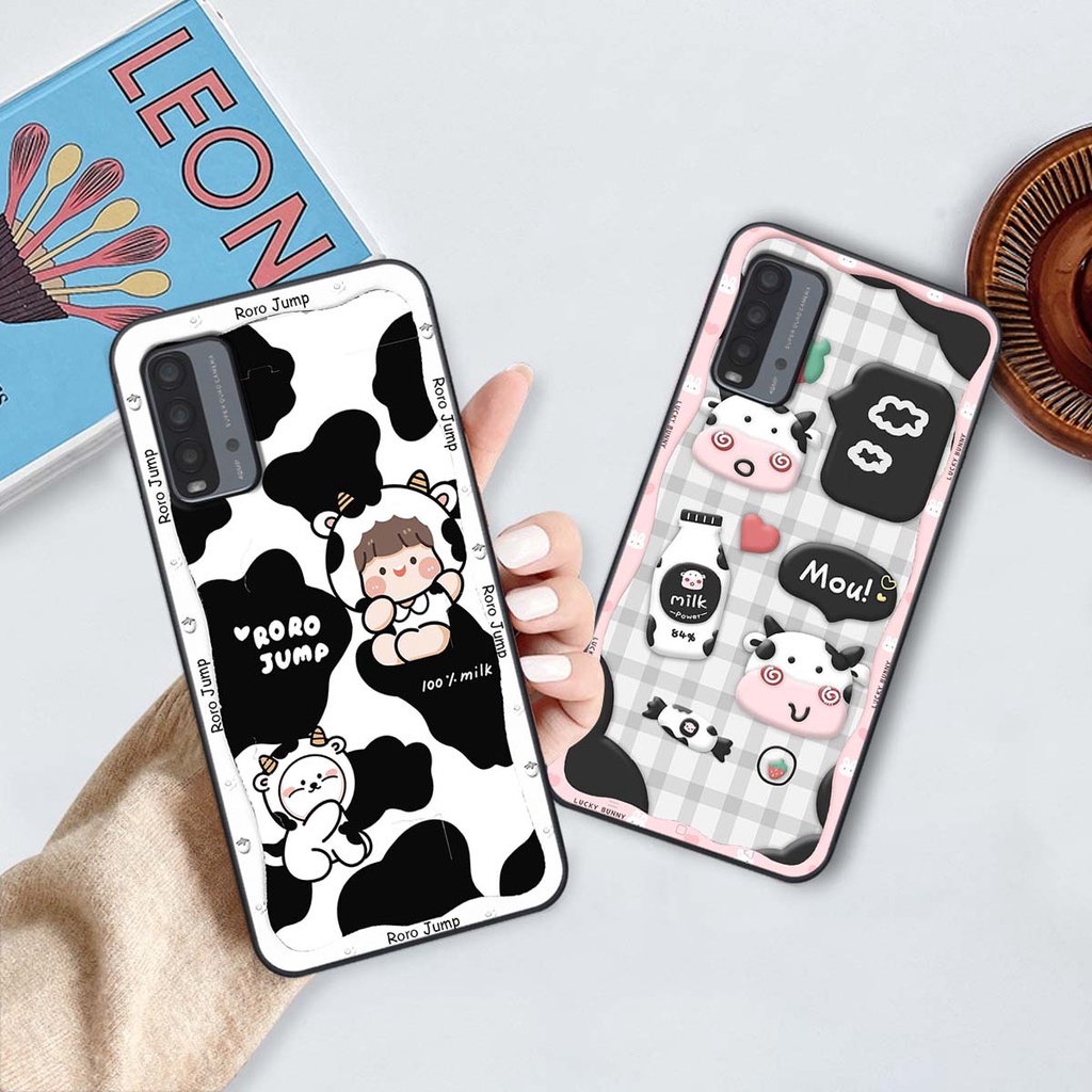 Ốp lưng Xiaomi Redmi 9T in hình gấu cute,bò sữa 3D cute dễ thương bảo vệ điện thoại.