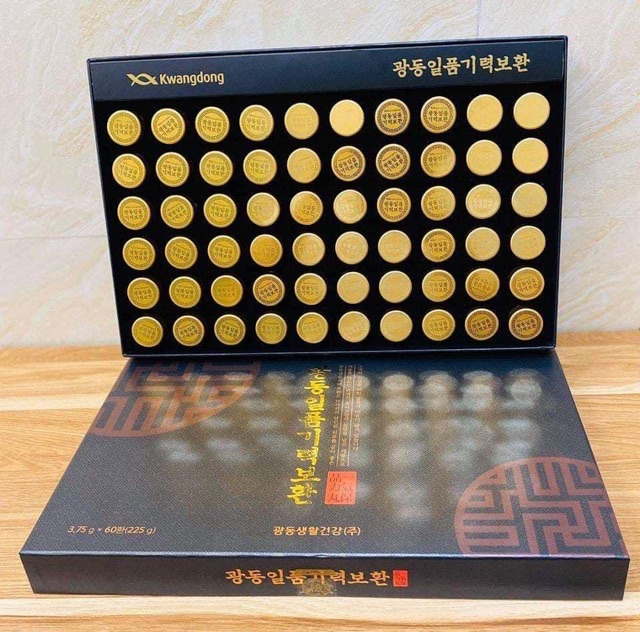 An Cung Ngưu Hoàng Hoàn KWANGDONG Hàn Quốc, Hộp giấy 60 viên