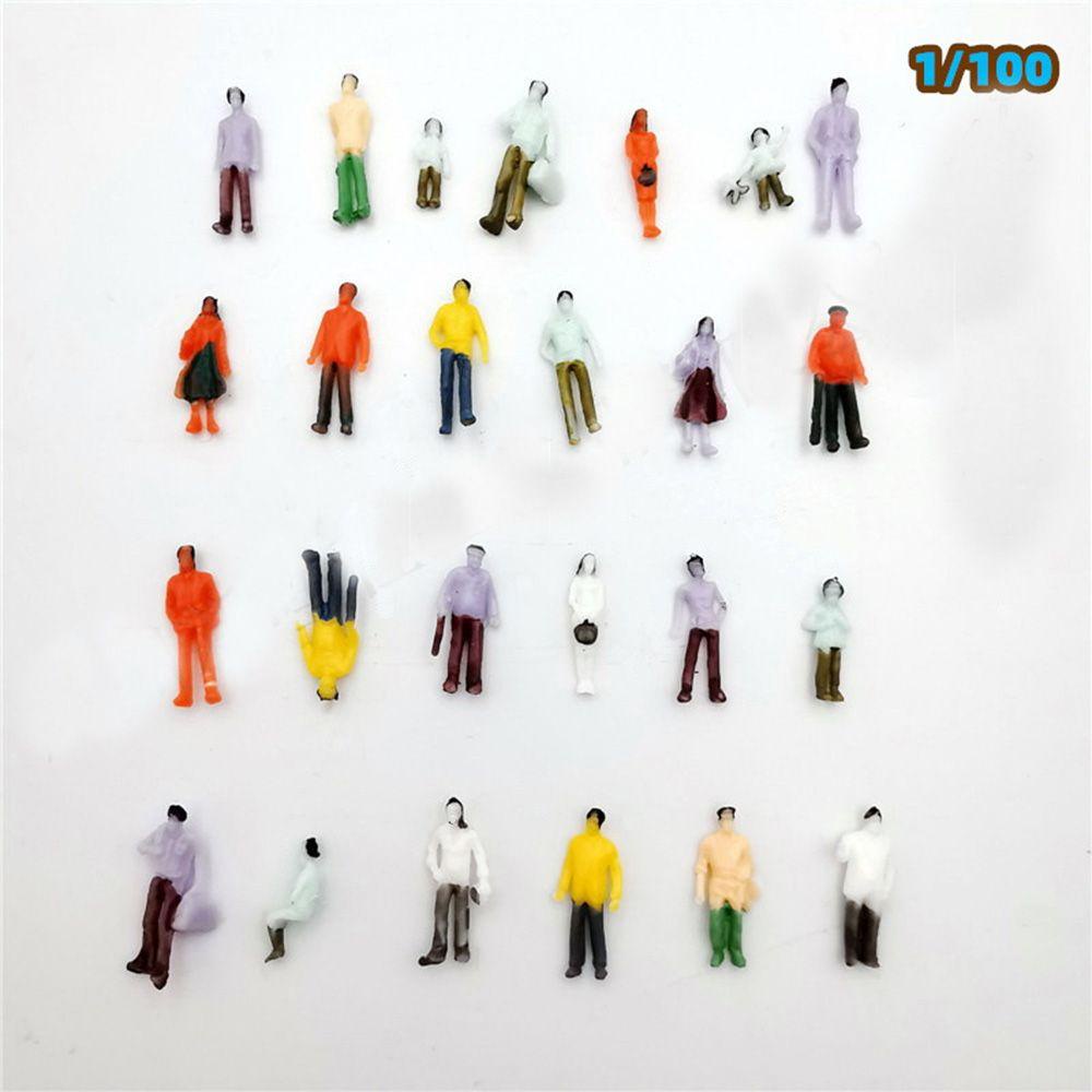 Bộ 100 Mô Hình Người Bằng Nhựa ABS Nhiều Màu Sắc Tỉ Lệ 1: 200 / 1: 100 / 1: 150 / 1: 75