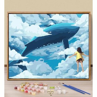 [Ord 10-15 NGÀY VỀ HÀNG] Tranh tô màu theo số - CÁ VOI