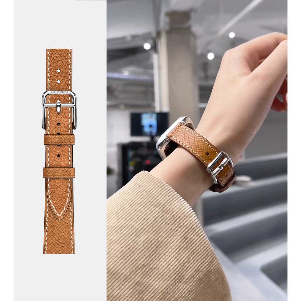 Dây Đeo Thay Thế Bằng Da Mỏng Cho Đồng Hồ Apple Watch Series 8 7 6 5 4 3 SE S8 Ultra 49mm 41 42 40mm 44mm 45mm