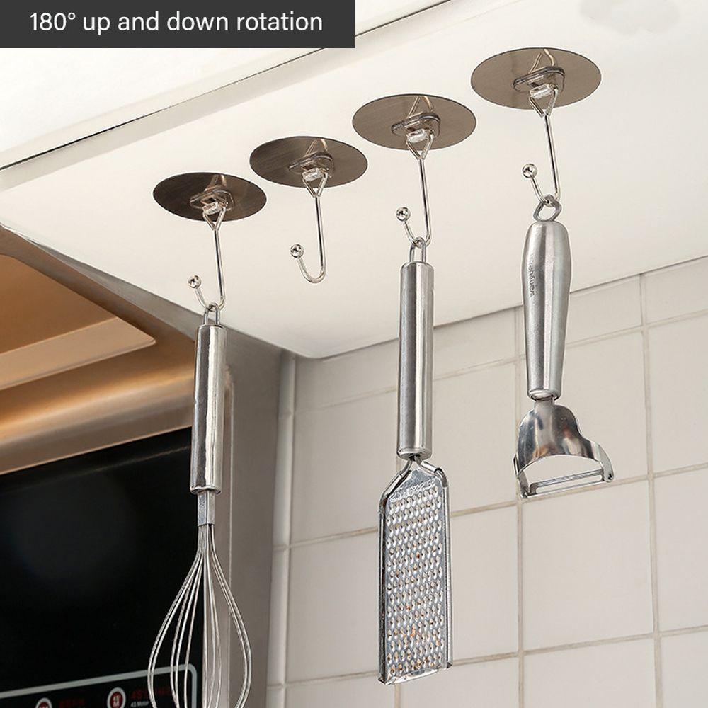 Set 1 / 5 Móc Treo Đồ Dán Tường Kích Thước Lớn Tiện Dụng Cho Phòng Tắm / Nhà Bếp