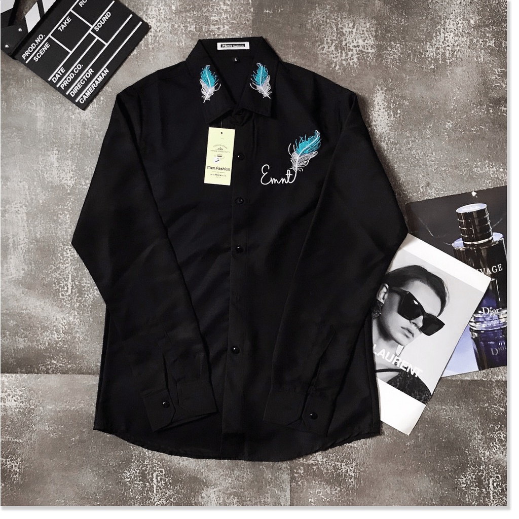 ÁO SƠ MI DÀI TAY NAM HOẠ TIẾT LÔNG VŨ CỰC ĐẸP LỊCH LÃM KOKO MI