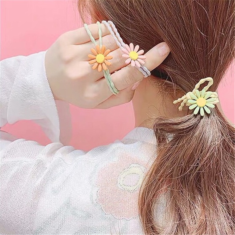 Dây Buộc Tóc Hình Hoa Cúc Nhiều Màu Xinh Xắn Dành Cho Nữ