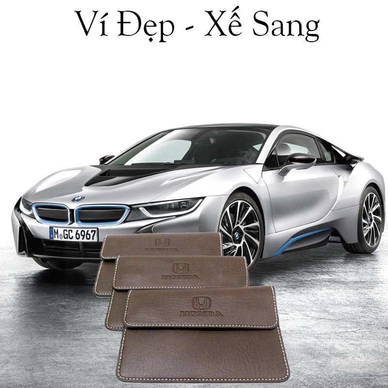 Ví da bóp da đăng kiểm để đựng giấy tờ xe hơi ô tô có dập logo hãng[HÀNG LOẠI 1]