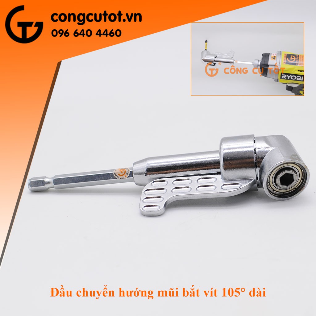 Đầu chuyển hướng máy khoan bắt vít dài 105 độ