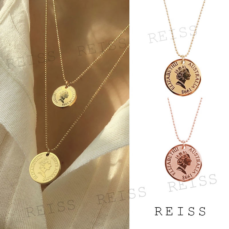 Vòng cổ Mặt Đồng Xu Phong Cách Retro Thời Trang Hàn Quốc