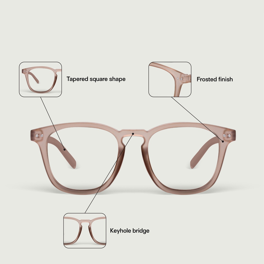Kính Mát Sunnies Studios Chống Ánh Sáng Xanh Gọng Vuông Yoji Oak