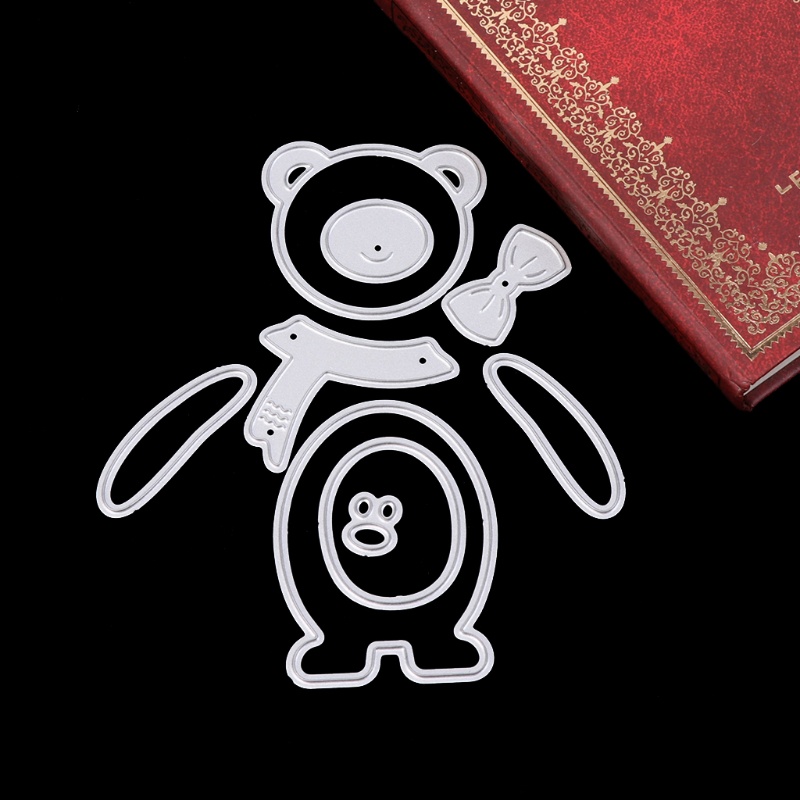 Khuôn Cắt Giấy Làm Từ Kim Loại Hình Gấu Trang Trí Scrapbook