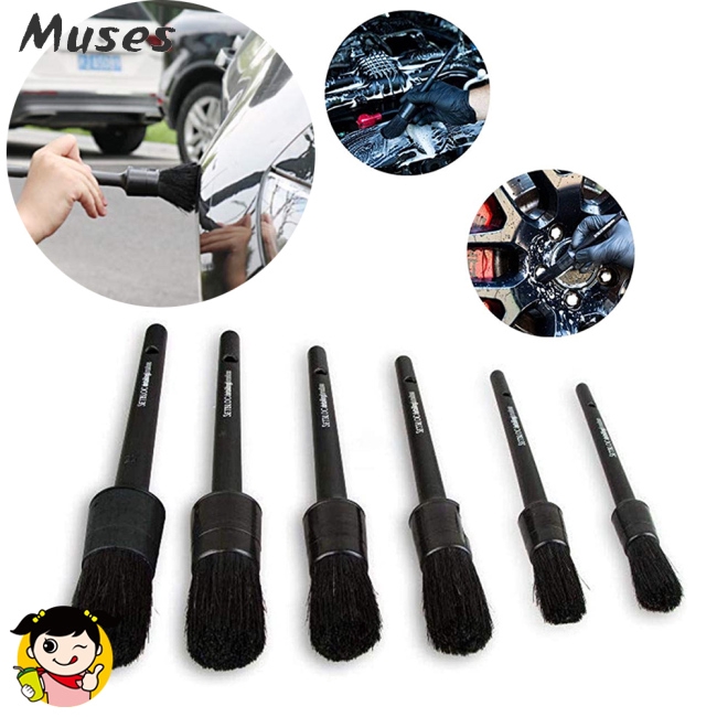 Bộ 6 Bàn Chải Đầu Mềm Chuyên Dụng Làm Sạch Xe Hơi