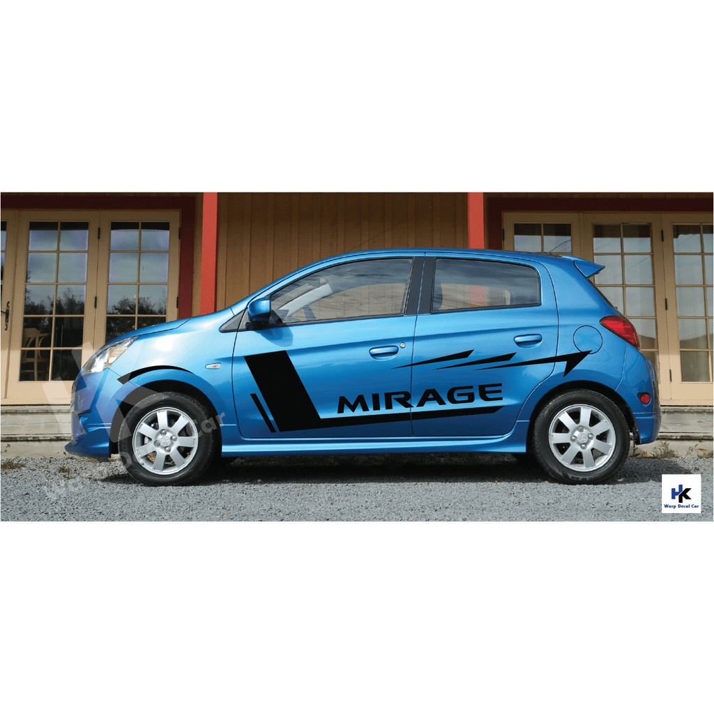 Tem xe Mirage- decal Mirage phong cách thể thao
