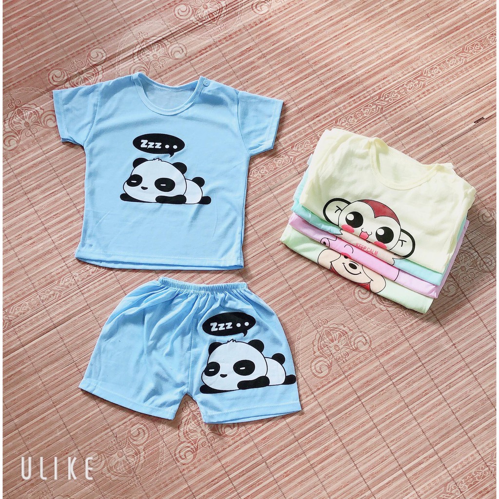 Hàng mới- Bộ đồ cotton hình cho bé trai/bé gái-bộ đồ sơ sinh cộc tay mùa hè-sét sơ sinh-bộ quần áo mùa hè cho bé