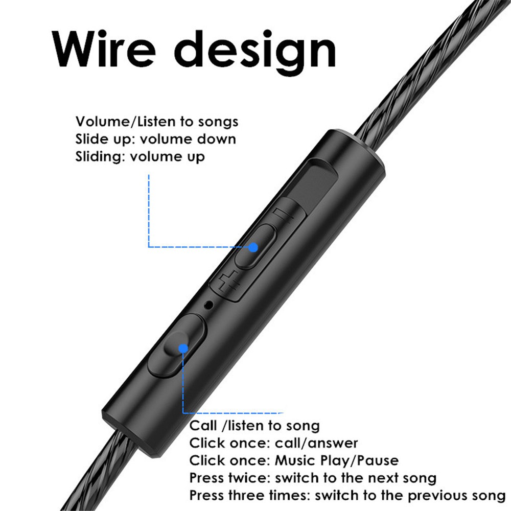 Tai nghe giắc cắm 3.5mm có tích hợp micro dùng để nghe gọi chơi game tiện lợi