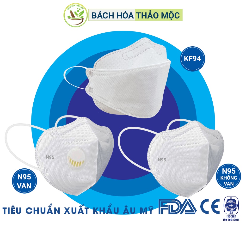 Khẩu Trang N95 KF94 Xuất Khẩu Âu Mỹ 5 Lớp Kháng Khuẩn Hàng Việt Nam Chất Lượng Cao