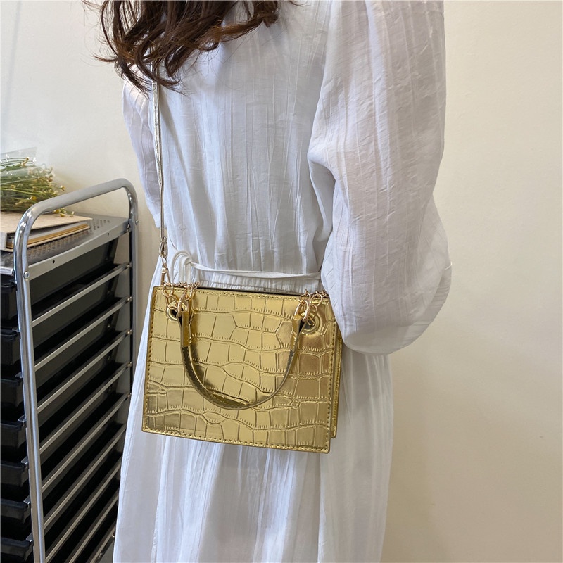 IELGY Túi Đeo Chéo Vai Họa Tiết Vân Đá Nhiều Màu Tùy Chọn Phong Cách Cổ Điển Thời Trang Cho Nữ