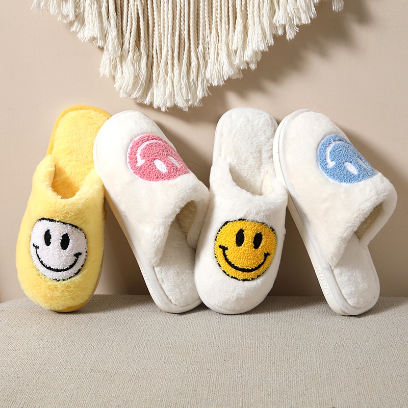 [1PCS Quà tặng miễn phí] Dép Bông Đi Trong Nhà Đế Dày Chống Trượt Họa Tiết Hoạt Hình Dễ Thương Phong Cách Hàn Quốc Cho Cặp Đôi FT6297