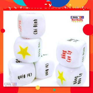 Bộ 6 viên xúc xắc uống bia - xúc xắc ăn nhậu loại cao cấp