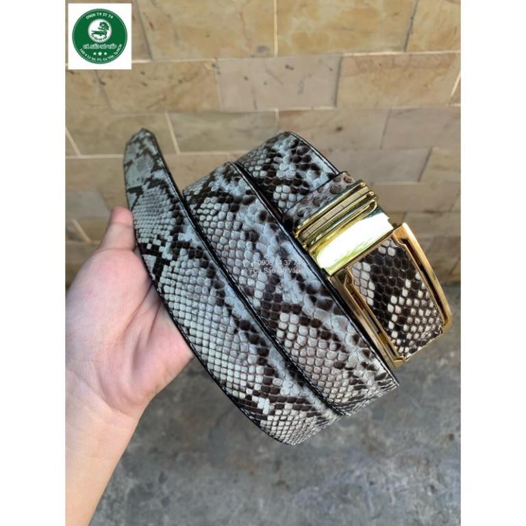Dây Nịt Da Trăn Thật Size 3.5cm CÁ SẤU GÒ VẤP đẹp