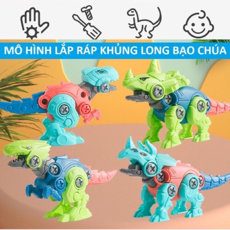 Đồ chơi mô hình lắp ráp khủng long cỡ lớn