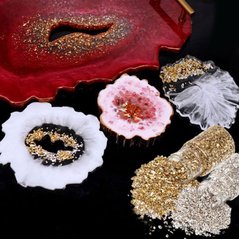 Đá Nhựa Resin Màu Đỏ Làm Móng Nghệ Thuật