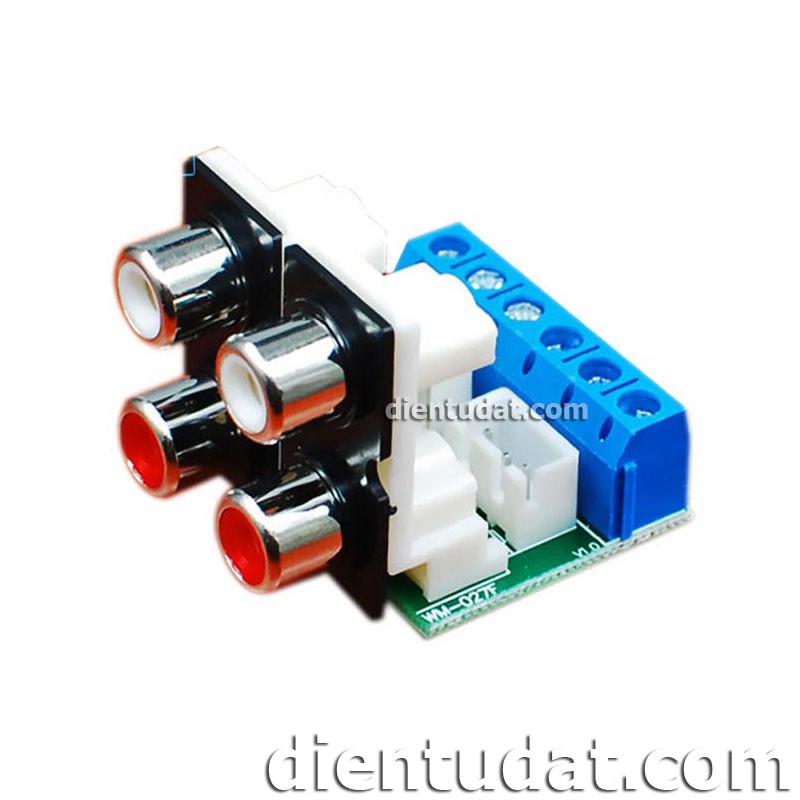 Mạch chuyển jack RCA đôi - domino - header connector