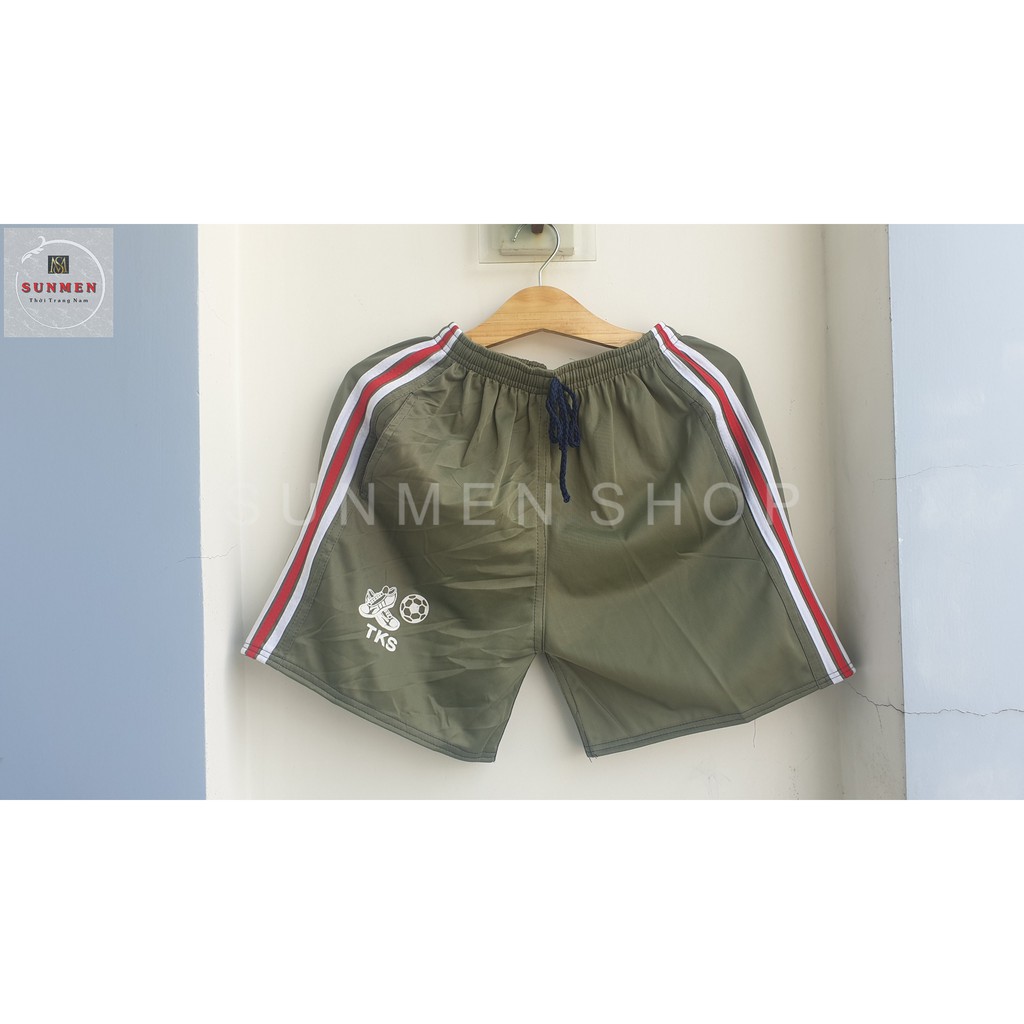 [HCM]Quần Đùi Nam Thể Thao Ngắn 3 Kẻ Sọc Đẹp Có Túi Bên Vải Thoáng Mát SUNMEN QDN3S FreeSize Từ 45 - 65kg