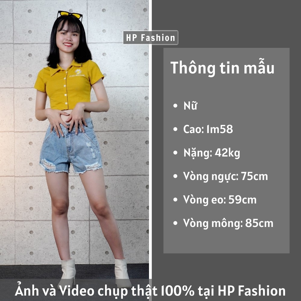 Áo croptop cổ bẻ ❤️ Áo thun nữ polo thêu hoa cúc xinh xắn Chất thun borip co dãn - CT06