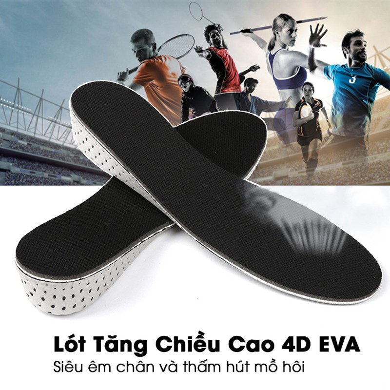 [HOT] - 2 Miếng Lót Giày Tăng Chiều Cao 3CM Cả Bàn 4D Eva